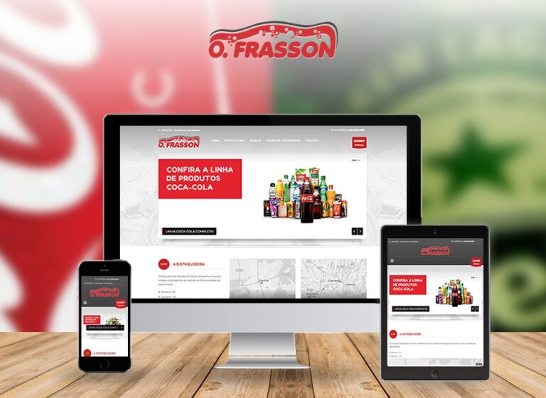 Site institucional criado pela AZZ para uma distribuidora de bebidas