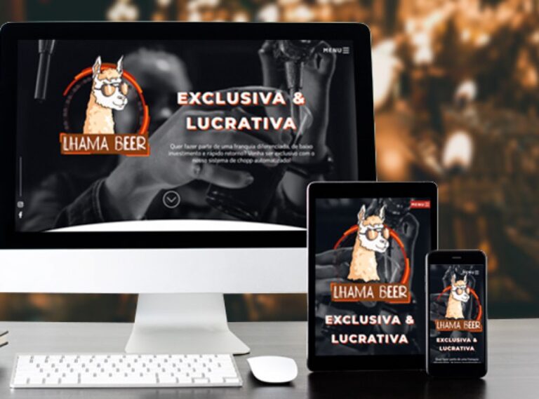 Site responsivo criado pela AZZ para uma franquia de chopp