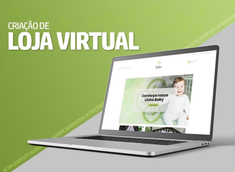 Loja virtual criada pela AZZ para uma fábrica de enxovais, com produtos por linha