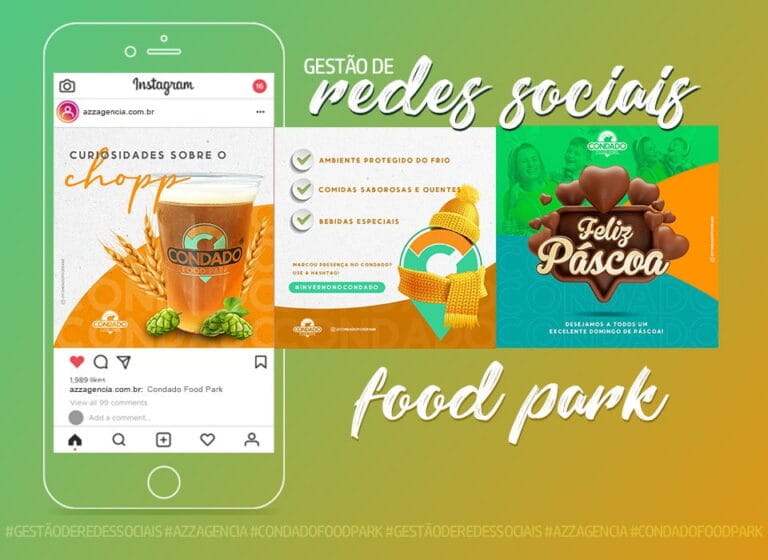 Gestão de redes sociais para food park Condado Food Park