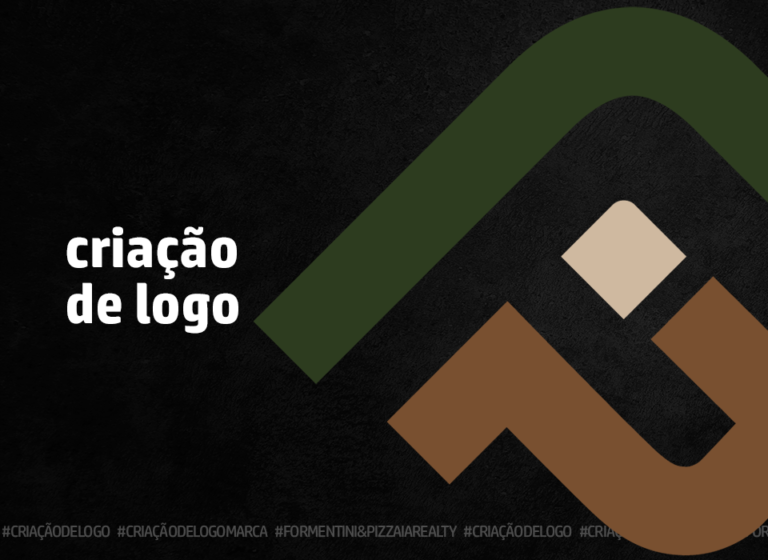 Logo criado pela AZZ para a Formentini & Pizzaia Realty, com as iniciais F e P formando um telhado