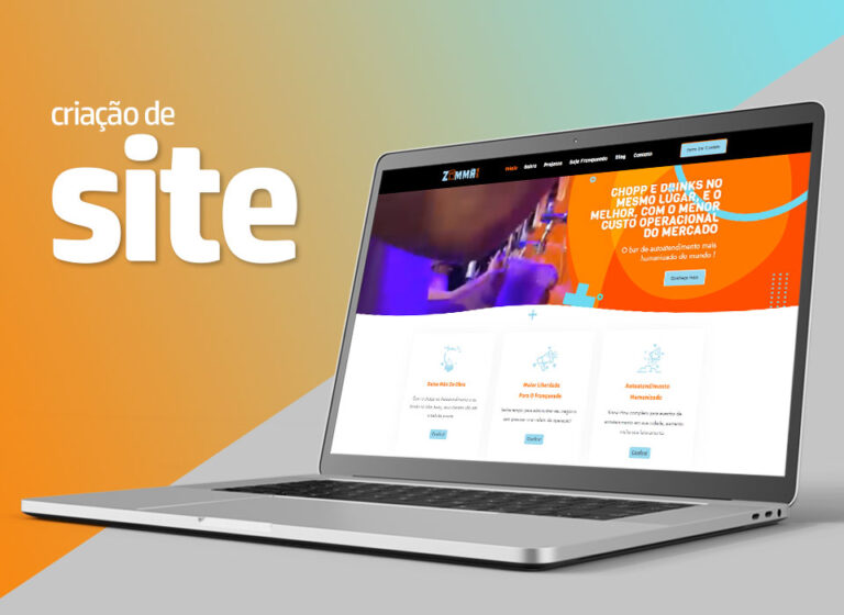 Site criado pela AZZ para a franqueadora de cerveja artesanal Zumma Beer