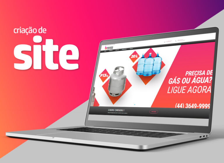 Site criado pela AZZ para a distribuidora de gás GLP e água Brunieri e Castilho