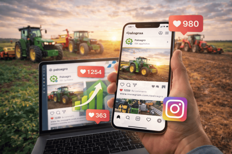 Artes criadas pela AZZ para o Instagram da Paloagro