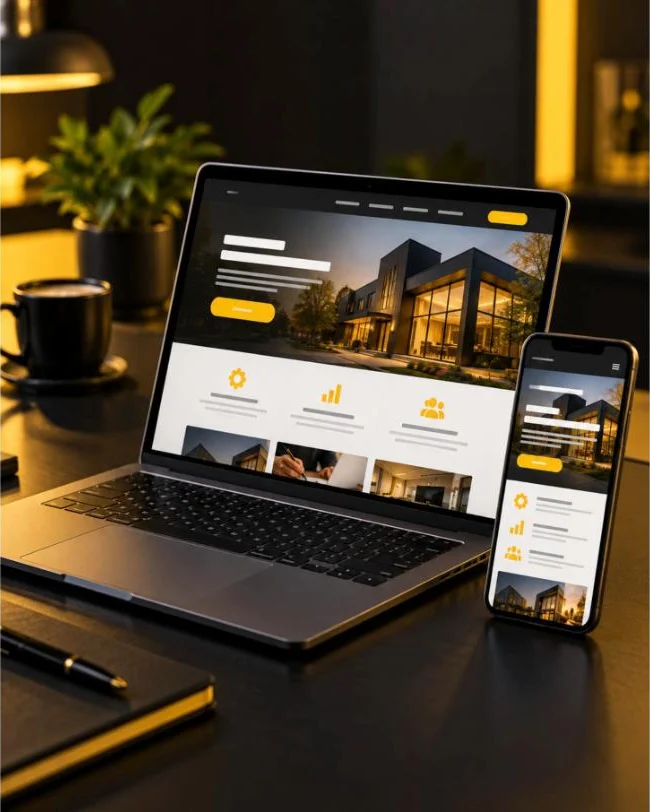 Site responsivo no notebook e no celular – criação de sites AZZ