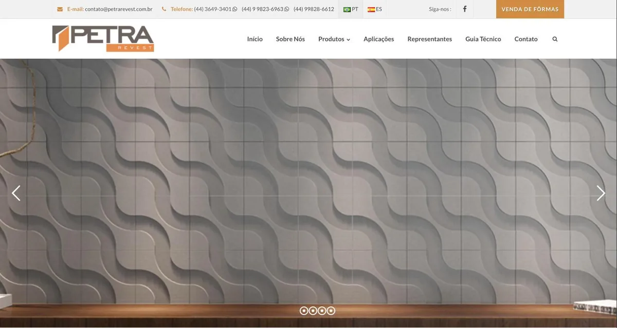 Site petrarevest.com.br