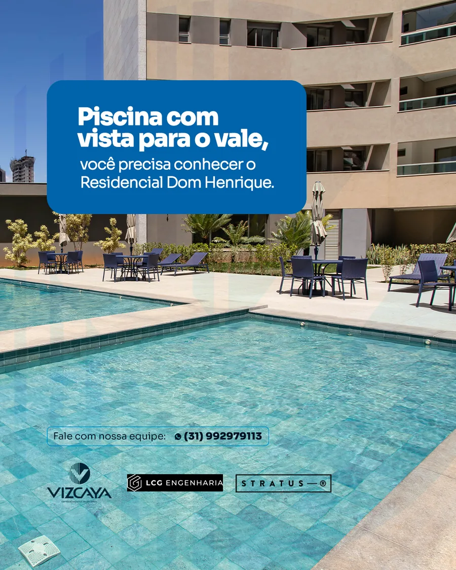 Post Piscina com vista para o vale do Residencial Dom Henrique